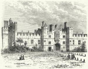 Palace of Whitehall, London (gravering) af German School