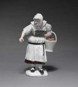 Bondekvinde, fabrikant Meissen Porcelænsfabrik, Tyskland, modelleret af Johann Joachim Kändler af German School