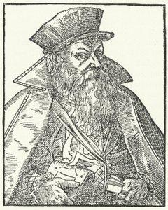 Philipp Nikodemus Frischlin, tysk dramatiker (gravering) af German School