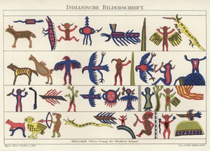 Billeder af Wabino-Odschibwa-indianernes vokalskrivning af German School