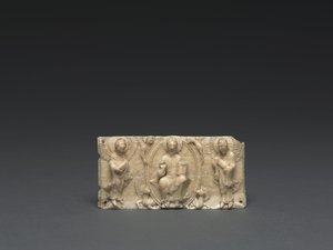 Plaque fra et bærbart alter: Kristus og apostlene, Nedre Rhindalen af German School
