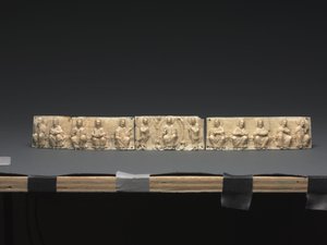 Plaque fra et bærbart alter: Kristus og apostlene, Nedre Rhindalen, 1050-1100 af German School