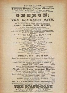 Playbill af den første opførelse af 