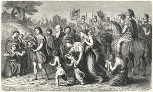 Polybius bærer Philopoemens aske i højtidelig procession til Megalopolis af German School