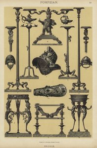 Pompeiansk, bronze (farve litho) af German School