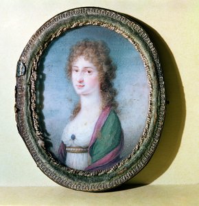 Portrætminiature af grevinde Marie Erdody (1779-1837) (wc på elfenben) af German School