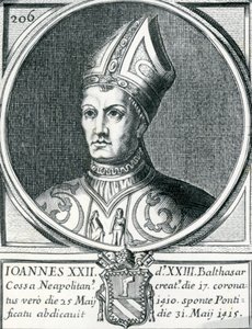 Portræt af modpave Johannes XXIII (stik) af German School