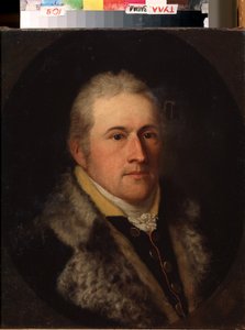 ""Portræt af Clemens af Aachen"" Portræt af en bemærkelsesværdig sandsynligvis eller tysk borgerlig. Han har en pelskrave på. Maleri af den tyske skole i det 19. århundrede. Statens kunstmuseum, Tula, Rusland af German School