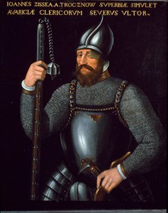 Portræt af Jan Zizka, hussitternes krigschef, 1500-tallet (maleri) af German School