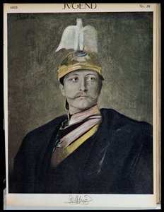 Portræt af Kaiser Wilhelm II (1859-1941) fra ungdom, 1905 af German School