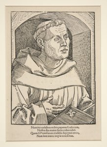 Portræt af Martin Luther (træsnit) af German School
