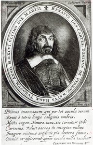 Portræt af Rene Descartes, 1644 af German School