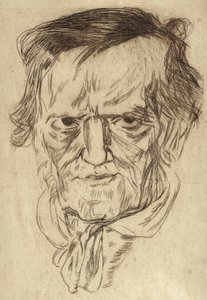 Portræt af Richard Wagner af German School