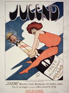 Plakatreklame Jugend, illustreret Weekly Magazine for Art and Living, München, 1897