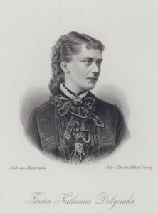 Prinsesse Catherine Dolgorukova, elskerinde og senere morganatisk hustru til zar Alexander II af Rusland (gravering) af German School