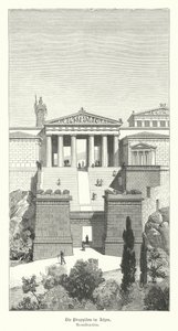 Propylaea, indgang til Akropolis i Athen, Antikkens Grækenland (gravering) af German School