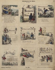 Ordsprog for børn (farvet indgravering) af German School