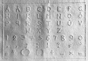 Rafigrafi, ny metode til at skrive og læse for blinde, 1837 af German School