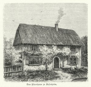 Præstegård i Sessenheim, hjemsted for Friederike Brion, som Johann Wolfgang Goethe havde en kærlighedsaffære med, mens han studerede ved Strasbourg Universitet i 1770-1771 af German School