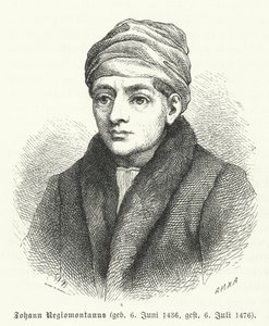 Regiomontanus, tysk renæssancematematiker og astronom (gravering) af German School