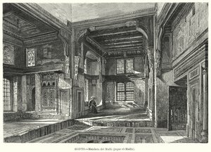 Mufti Sheikh al-Mahdis bopæl, Egypten (litho) af German School