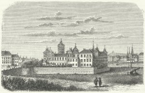 Kongepalads i Stockholm i det 17. århundrede (gravering) af German School