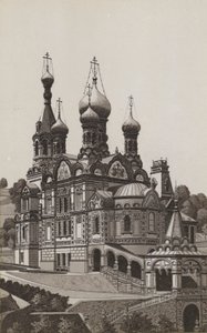 russisk kirke (litho) af German School