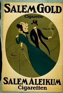 Salem guldcigaretannonce af German School