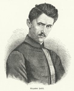 Sandor Petofi, ungarsk digter (litho) af German School