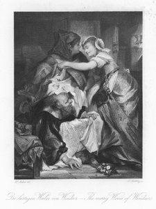 Scene fra The Merry Wives of Windsor af German School