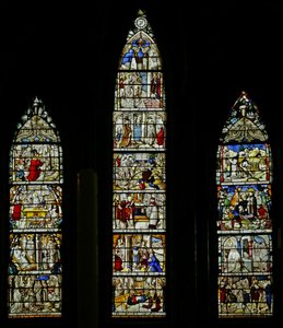 Scener fra Sankt Bernhards liv. Ex Altenberg Abbey, ca. 1500 (farvet glas) af German School