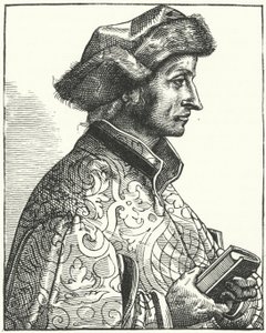 Sebastian Brant, tysk humanist og satiriker (gravering) af German School