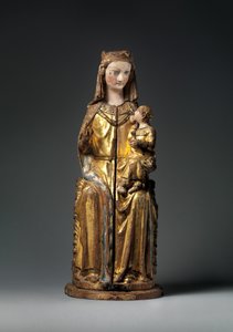 Jomfruens helligdom, lukket panel, ca. 1300 (forgyldt træ) af German School