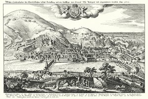 Belejring af Heidelberg af greven af Tilly af German School