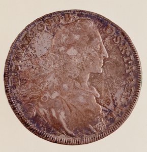 Sølvthaler af Maximilian III Joseph af Bayern (1727-1777) 1769 Diam. 4,1 cm Napoli, arkæologisk museum af German School