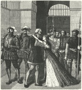 Sir Thomas More siger farvel til sin datter før hans henrettelse af German School