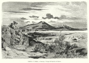 Sted for slaget ved Plataea, Grækenland (litho) af German School