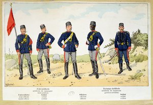 Soldater fra den tyrkiske hær, ca. 1900 af German School