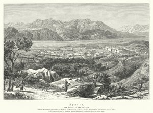 Sparta, det antikke Grækenland (gravering) af German School