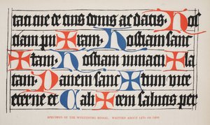 Prøve af Wurtzburg Missal, skrevet omkring 1470 eller 1480