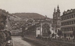Hot Spring Colonnade (litho) af German School