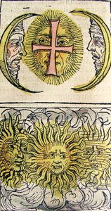 Sun Dogs and Moon Dogs, offentliggjort i Nürnberg Chronicle, 1493 af German School