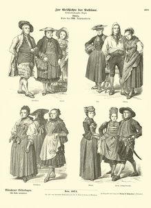 Schweiziske kostumer, slutningen af det 18. århundrede (gravering) af German School