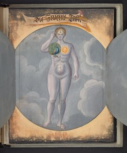 Tabeller, der repræsenterer mennesket i tre forskellige tilstande af German School