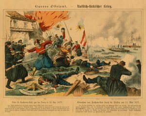 Tyrkernes indtagelse af Suchum-Kale under den russisk-tyrkiske krig, 15. maj 1877, udgivet af F.C. Wentzel, Weissenburg, 1877 af German School