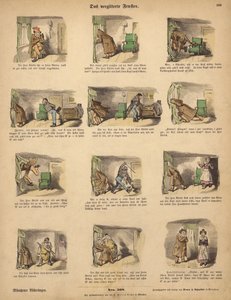 The Barred Window (farvet gravering) af German School