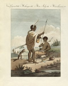 The Bechuans (farvet gravering) af German School