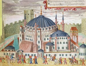 Kirken Saint Sophia forvandlet til en moske (wc på papir) af German School