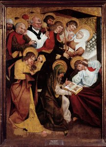 The Dormition of the Jomfrumaleri af den tyske skole. 15. århundrede. Metz Museum of Fine Arts. af German School