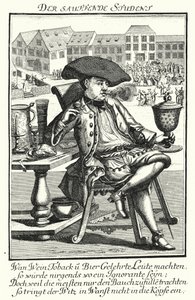The Drunk Student (gravering) af German School